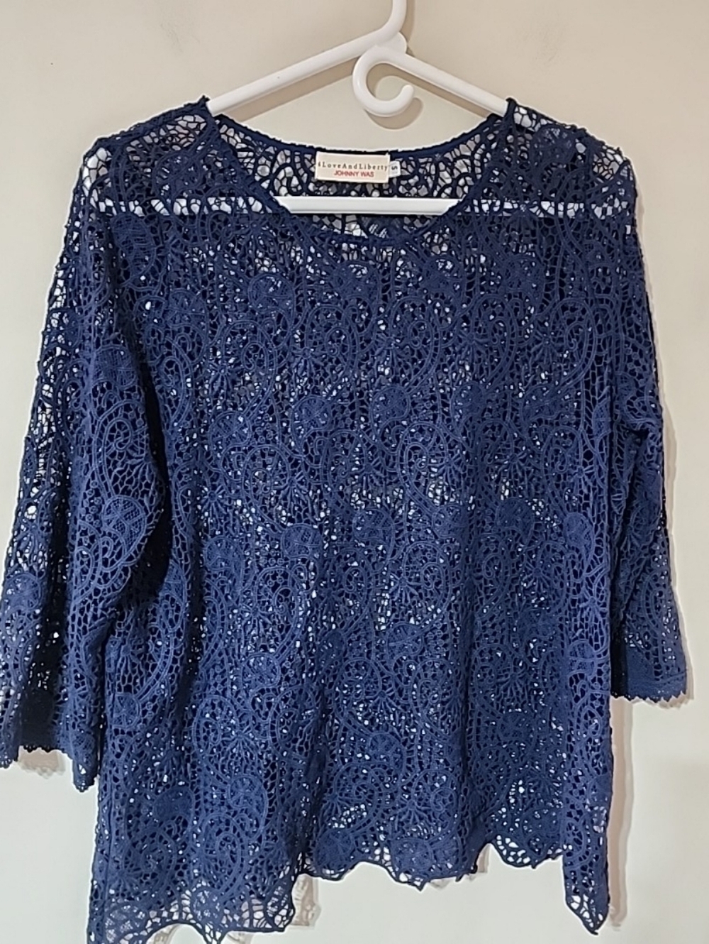 4 Love And Liberty- Johnny Was Lace Top. Small - Picture 4 of 4